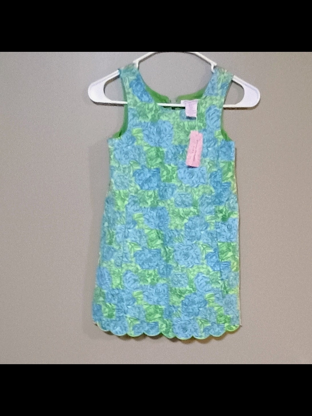 Tommy Bahama Girls Floral Scalloped Hem Dress